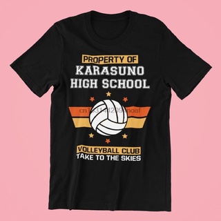 เสื้อยืดโอเวอร์ไซส์เสื้อยืด พิมพ์ลาย Karasuno ทรงสลิมฟิต แฟชั่นฤดูร้อน สําหรับวัยรุ่น ฟิตเนส วอลเลย์บอล โรงเรียนมัธยมS-3