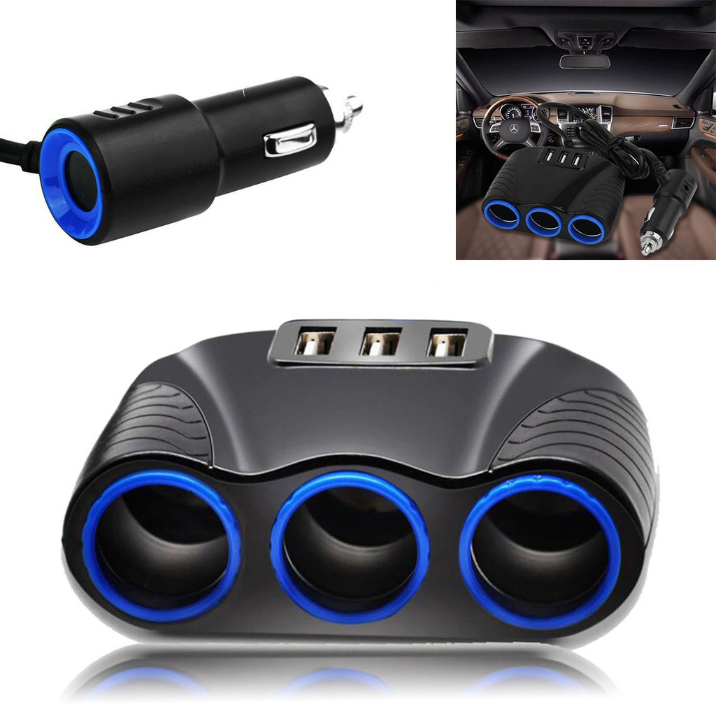 Cigarette lighter plug deals splitter