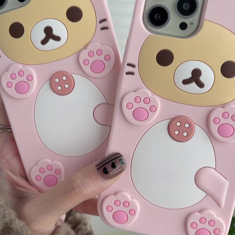 เคสซิลิโคนนิ่ม-ลายการ์ตูนหมีสีชมพู-3d-สําหรับ-samsung-galaxy-s23-plus-s22-ultra-a14-a53-a54-s23ultra-s22ultra-s21fe-s20fe