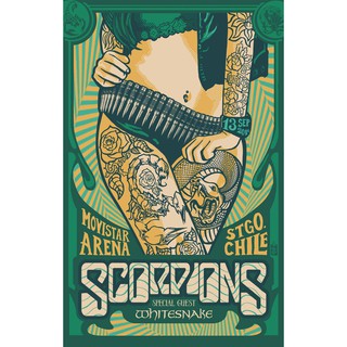 โปสเตอร์ Scorpions สกอร์เปียนส์ Rock Poster รูปภาพติดห้อง ตกแต่งผนัง โปสเตอร์วงดนตรี โปสเตอร์ติดผนัง โปสเตอร์วงร็อค