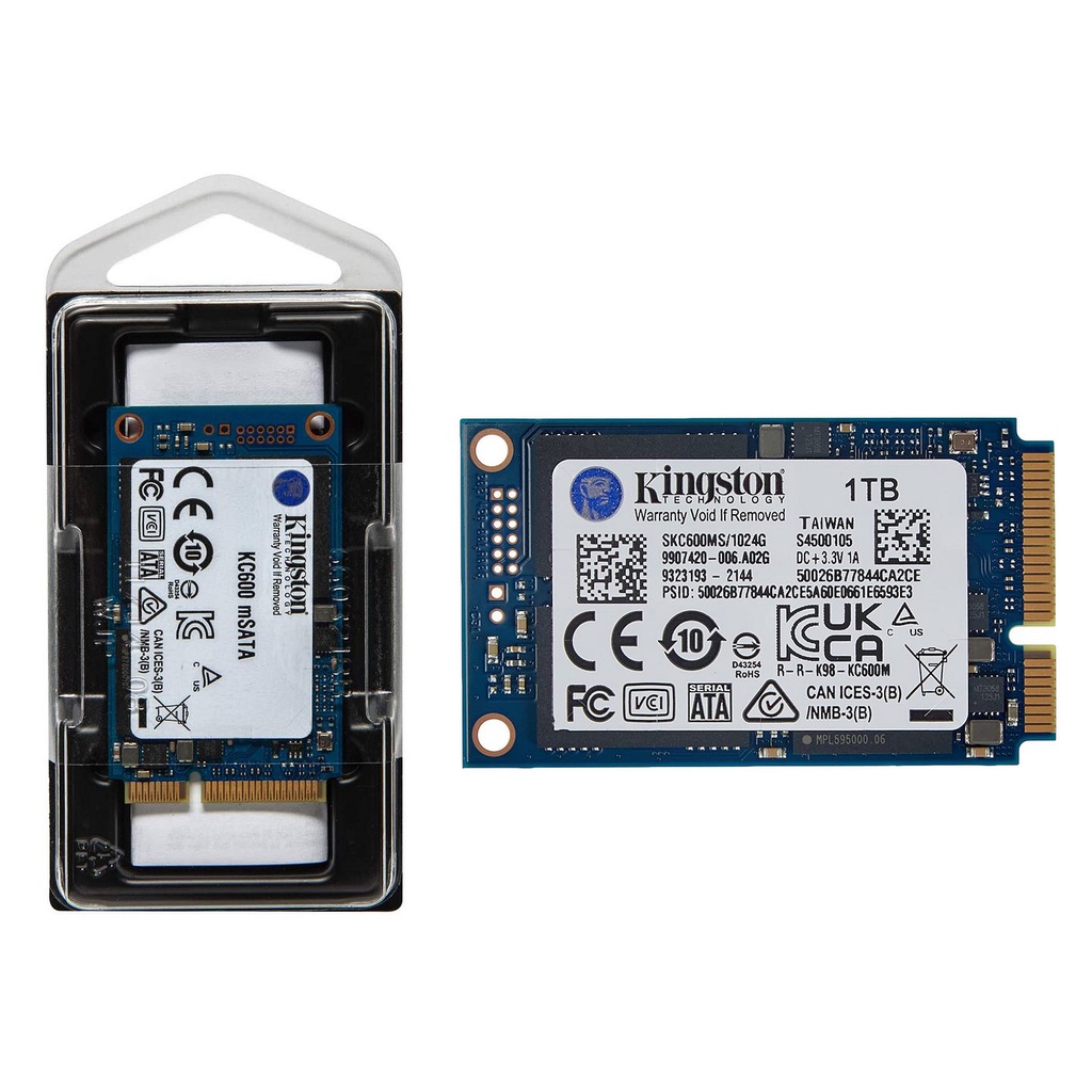 Kingston KC600 1 To SSD SKC600MS/1024G, SATA 6 Gb/s, mSATA