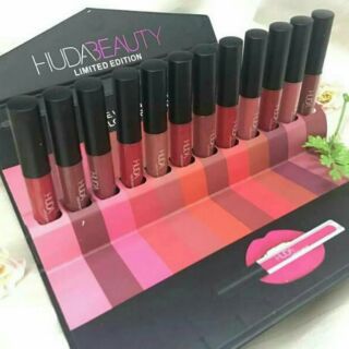 Lipstick Huda แบบแท่งกลม 12 แท่ง