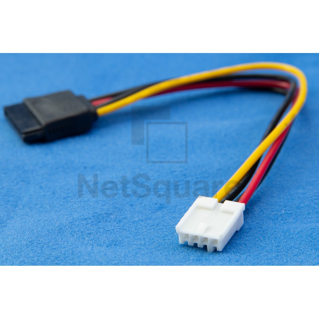 Floppy FDD 4-Pin Female to SATA 15-Pin Female HDD Power Supply Cable ...
