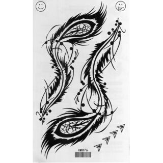 Tattoo ลายขนนก(Feather) แท็ททู สติกเกอร์ Set6