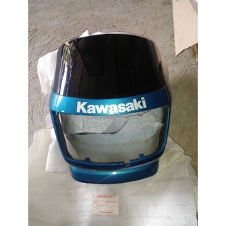 หน้ากาก​ Kawasaki​ แท้ใหม่สีเขียวบังไมล์​ดำสภาพสวย