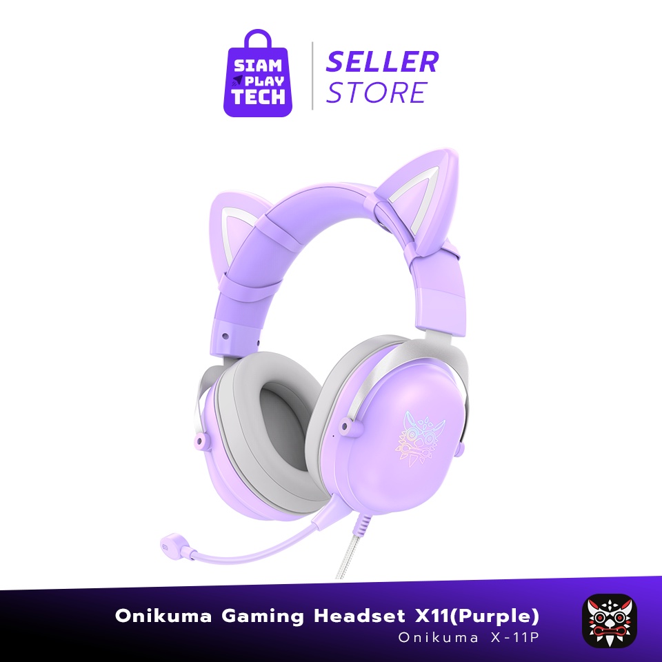 ONIKUMA X11 Gaming Headset Cat Edition (Black/Pink/Purple/Yuki)หูฟังเกม ...