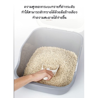 ภาพขนาดย่อของภาพหน้าปกสินค้าL010 ห้องน้ำแมว พร้อมที่ตักทราย ห้องน้ำแมวทรงโดม มีฝา ทราย ทรายแมว ห้องน้ํา ทรายแมวและห้องน้ํา จากร้าน homeelikee บน Shopee ภาพที่ 8