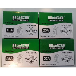 HACO เบรกเกอร์ 10A 16A 20A 25A 32A มีสัญญาณไฟ (แถม กล่องครอบเบรกเกอร์ ฟรี !!!)