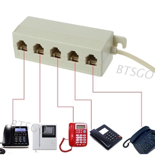 สินค้า Btsgx Rj11 Jack 5 Way อะแดปเตอร์ปลั๊กแยกสายเคเบิ้ล 6 P4C