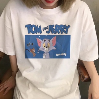 เสื้อยืด พิมพ์ลาย Tom and Jerry ตลก ไซซ์ S M L XL XXL XXXL