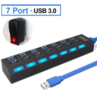 สาย USB HUB Splitter 4/7 PORT Expander USB 3 Hub พร้อมAdapter USB3.0 HUB ส่งเร็ว ประกัน CPU2DAY