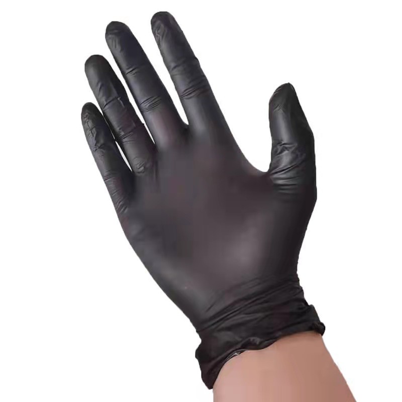 ถุงมือยาง-ถุงมือแพทย์-สีดำ-100-ชิ้น-ไม่มีแป้ง-ถุงมือยางธรรมชาติ-nitrile-gloves