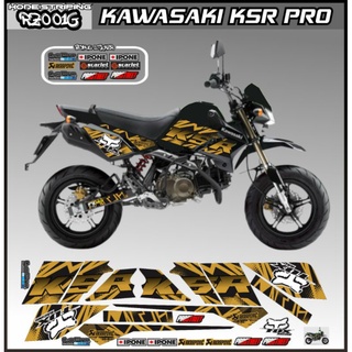 สติกเกอร์รูปลอก ลาย Kawasaki ksr สีทอง สําหรับติดตกแต่ง