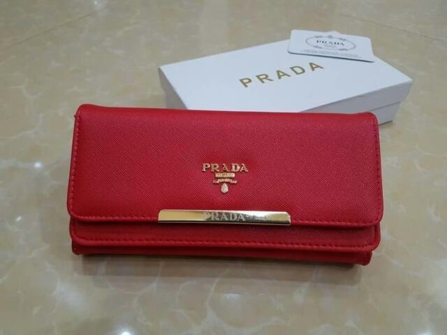 กระเป๋าตังค์แบรนด์เนม-prada-ปั้มครบ-เกรด-พรีเมี่ยม-ขนาด-7-5-นิ้ว