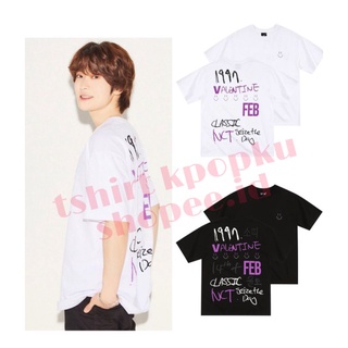 Black White Cotton Combed 30s NCT 217 Jaehyun Slowacid Valentine Design Graphic Printed Round Neck Short Sleeve Tshirt S
