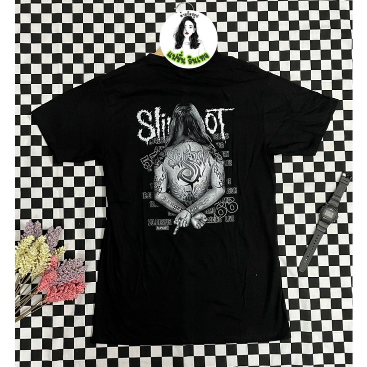 เสื้อยืดวินเทจ-slipknot-แฟชั่นวินเทจยุค90-ราคาถูก