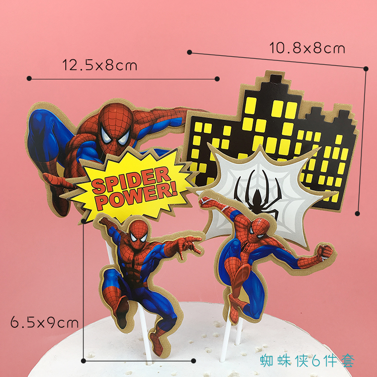 ภาพสินค้ามีของ พร้อมส่งยกเซต ฟิกเกอร์ super heroes spiderman สําหรับตกแต่งเค้ก จากร้าน warmsunshine1.th บน Shopee ภาพที่ 7