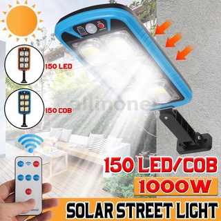 150LED /150COB Solar LED Street Light Waterproof PIR Motion Sensor Smart Remote Control Lamp 150W Outdoor Garden Security Wall Light