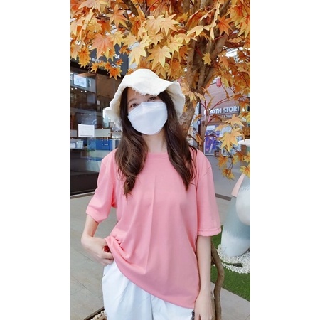 เสื้อยืด-สีชมพูตุ่นๆพาสเทล