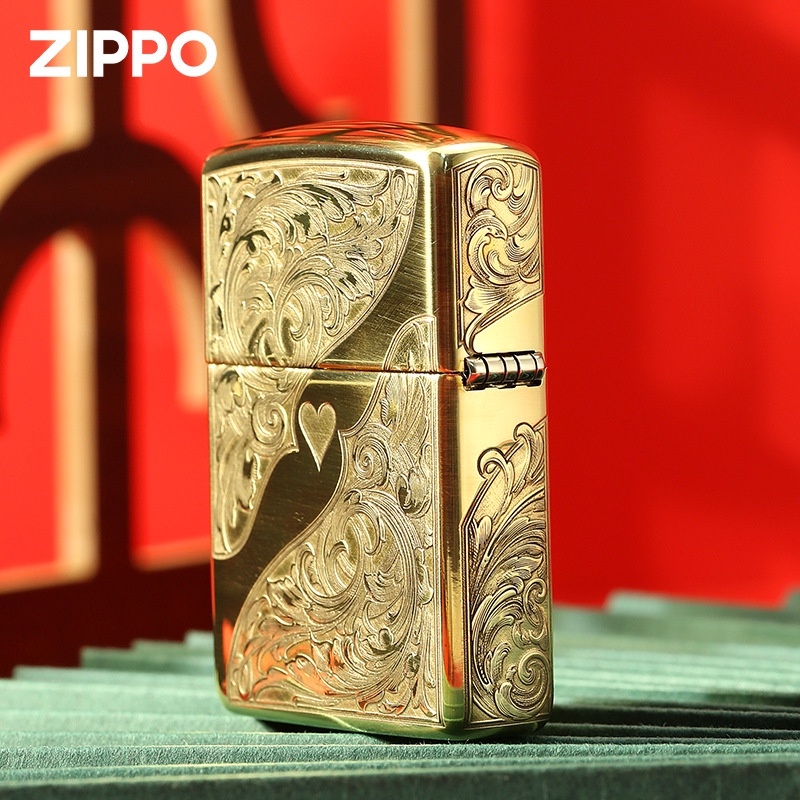 zippo-zippo-ของแท้๑-zippo-zippo-ไฟแช็กของแท้-ของแท้-สลักลึก-ลิมิเต็ด-อิดิชั่น-หัวใจ-tang-หญ้า-ไฟแช็ก-กันลม-ตัวผู้