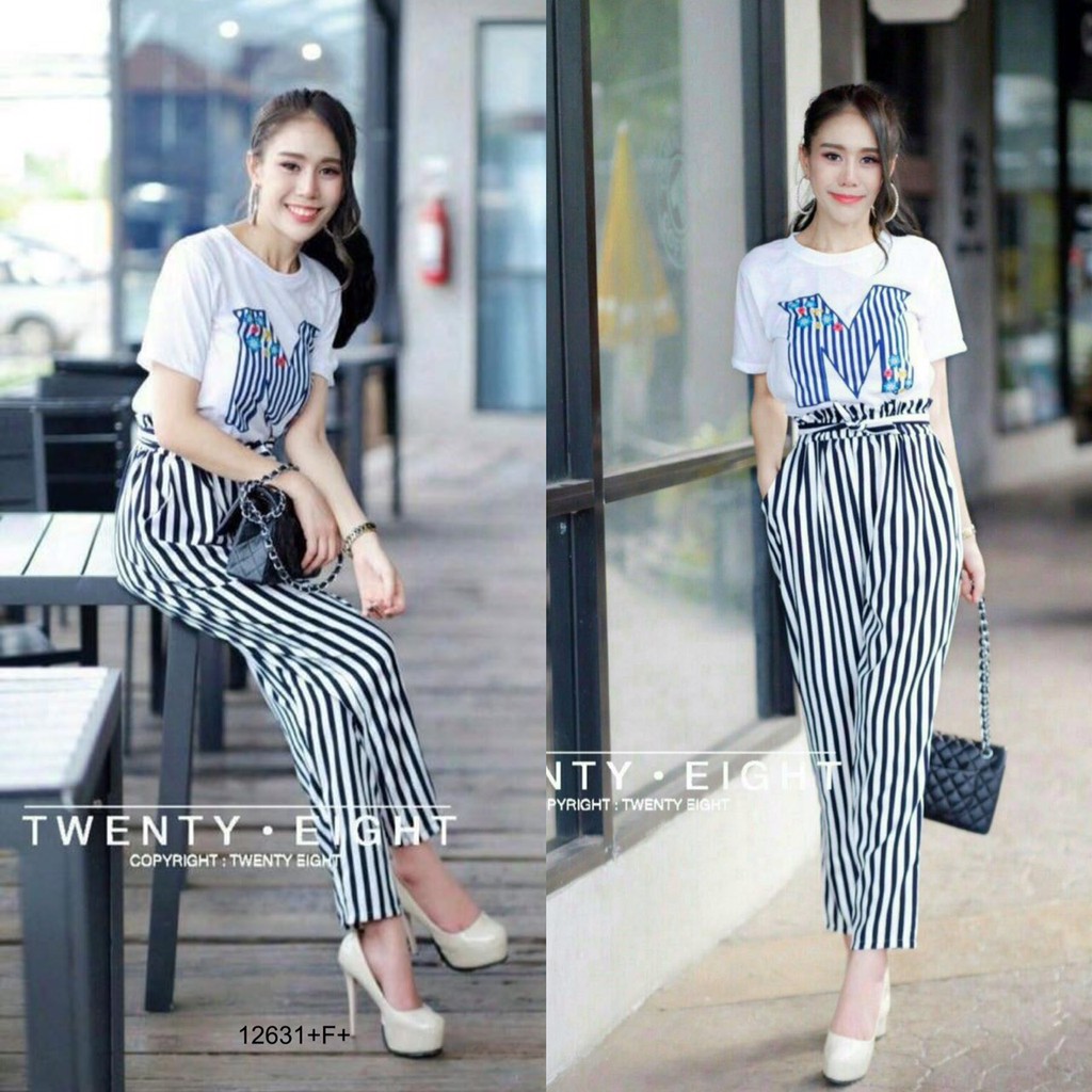 ak-12631-set-2-ชิ้น-เสื้อยืดแขนสั้น-กางเกงขายาว