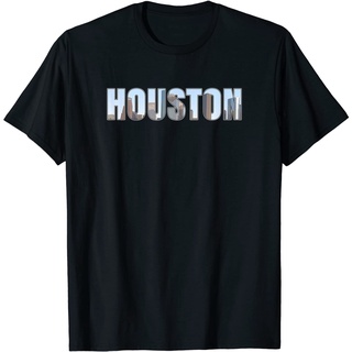 เสื้อยืดโอเวอร์ไซส์เสื้อยืด พิมพ์ลาย Big Heart of H-Town Houston Texas สําหรับผู้ชายS-3XL