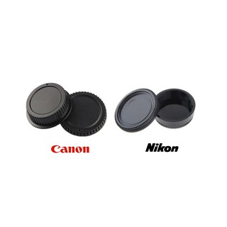 สินค้า Body Cap & Rear Lens Cap ฝาปิดบอดี้ + ฝาปิดท้ายเลนส์ มีทั้งของ Canon และ Nikon