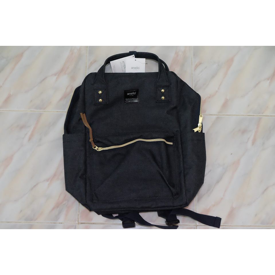 Anello Square Backpack Rucksack Navy Shopee Thailand
