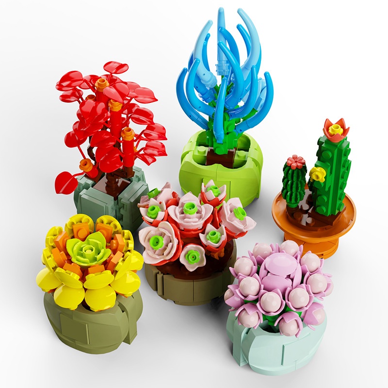 ของเล่นบล็อกตัวต่อปริศนา-lin-blocks-and-succulents-series-ของขวัญ-สําหรับเด็ก