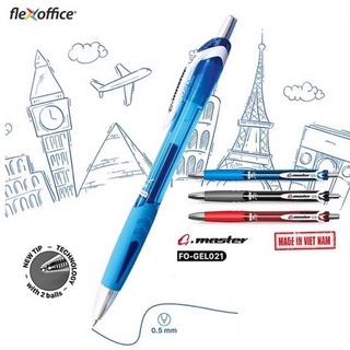 ปากกา Flexoffice ปากกาลูกลื่น ปากกาเจล ปากกากด ขนาด 0.5mm รุ่น Touchie FO-GEL021 จำนวน 1แท่ง พร้อมส่ง