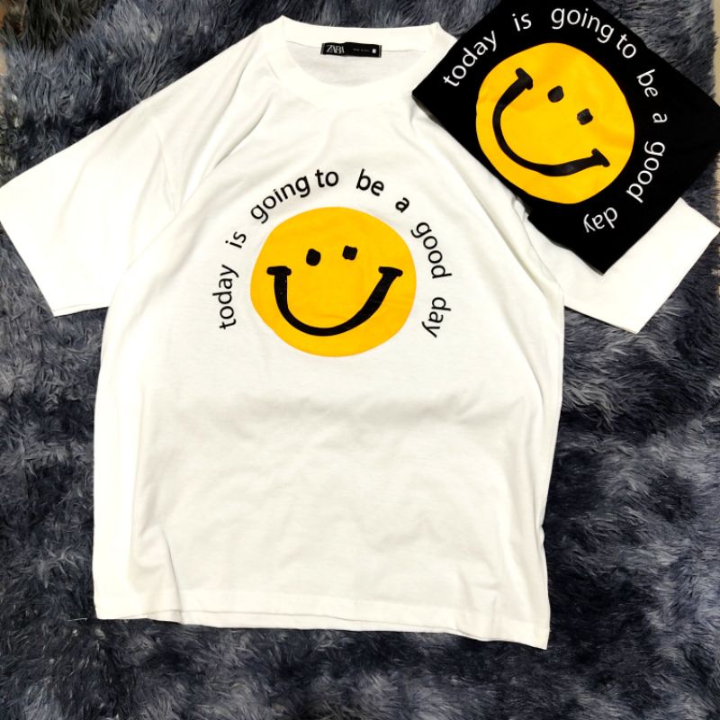 hot-เสื้อยืดoversizeลาย-smileใส่ได้ทั้งชายหญิง-cotton100