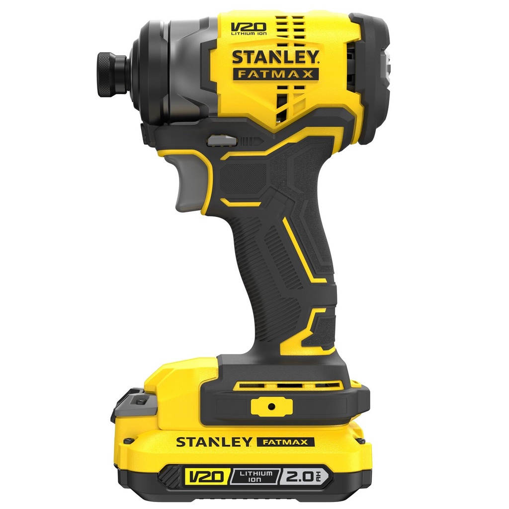 stanley-ไขควงกระแทกไร้สาย-ไร้แปรงถ่าน-20v-sbi810d2k-b1-พร้อมแบตเตอรี่-2-0ah