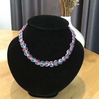 Blue-Pink Heart Necklace