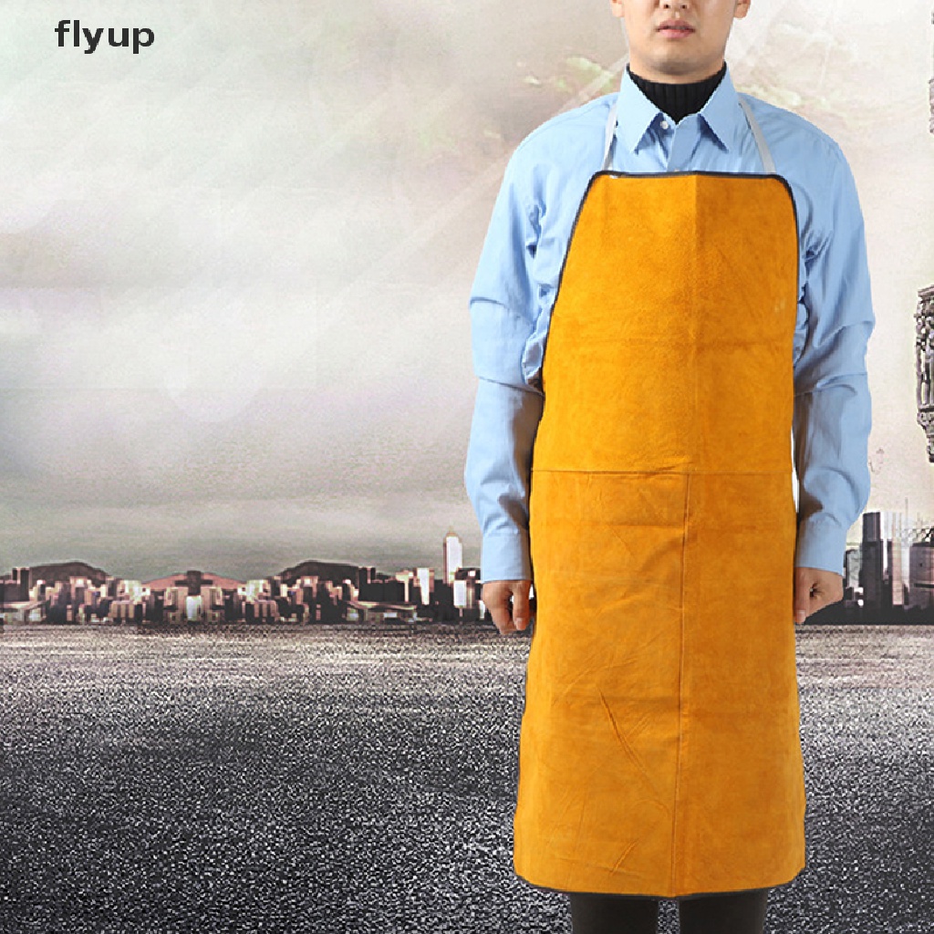 flyup-ผ้ากันเปื้อนเชื่อม-หนังวัว-คุณภาพสูง-เพื่อความปลอดภัย-สําหรับช่างดํา