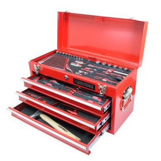 ชุดกล่องเครื่องมือพร้อมเครื่องมือ 1/4DR &amp; 3/8DR 83 ชิ้น สีแดง ( Tool Set Red (83Pcs) TS178 )