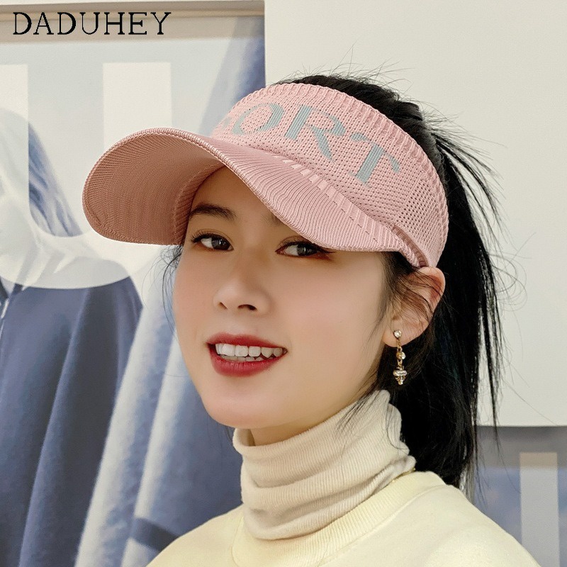 daduhey-5-colors-korean-fashion-letter-print-sun-proof-peaked-cap-topless-hat-fashion-trend-girls-cap-multiple-colors-sun-hat