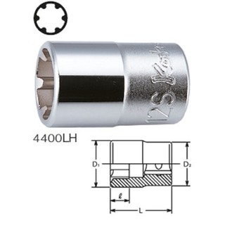 KOKEN 4400LH-14S ลูกบ๊อก LH-S 1/2"-14S