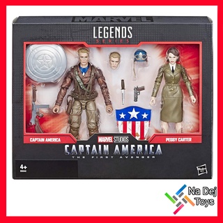 Marvel Legends Captain America &amp; Peggy Carter 2-Pack 6" Figure มาเวล เลเจนด์ กัปตัน อเมริกา &amp; เพกกี้ คาร์เตอร์ ฟิกเกอร์
