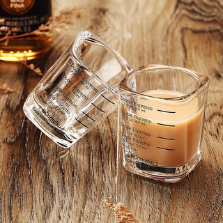 แก้วเป๊ก มีสเกลวัดชัดเจน เหมาะสำหรับ ตวงเครื่องดื่ม กาแฟ นม ขนาด2.0 Oz(60ml)