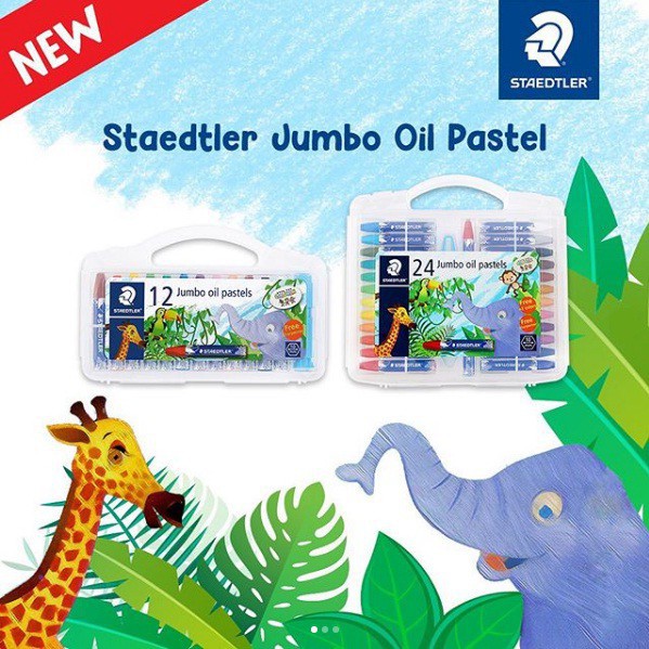 ภาพหน้าปกสินค้าStaedtler Jumbo Oil Pastels สีชอล์ค กล่องแข็ง มี 12 สี และ 24 สี