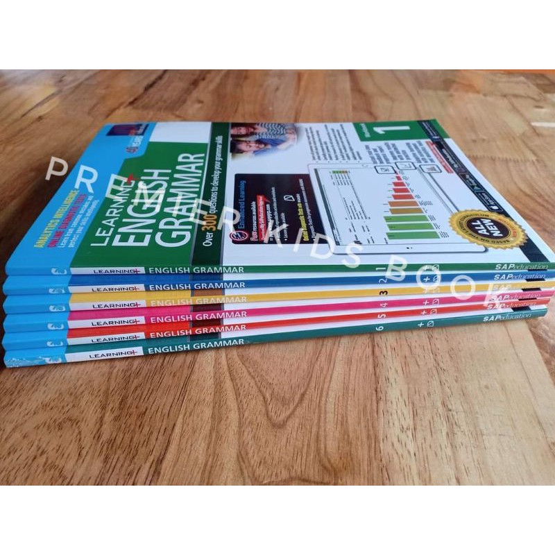 new-หนังสือแบบฝึกหัด-singapore-learning-english-grammar-6-books-set-sapeducation