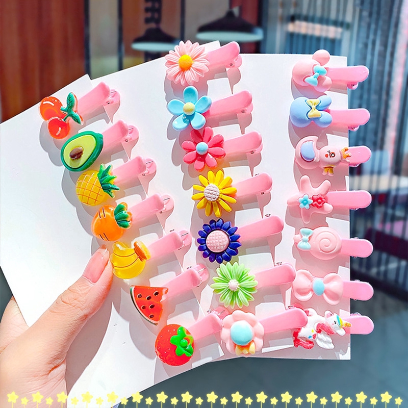 ifyou-fashion-korean-cartoon-unicorn-baby-kids-hair-clip-set-flower-fruit-hairpin-set-girls-headdress-hair-accessories