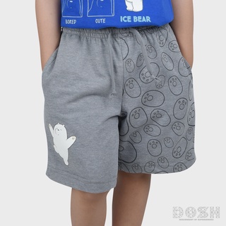 DOSH BOYS SHORTSกางเกงขาสั้นลำลอง เด็กผู้ชาย สีเทา ลิขลิทธิ์WE BARE BEARS รุ่น DBBBR5002-GY