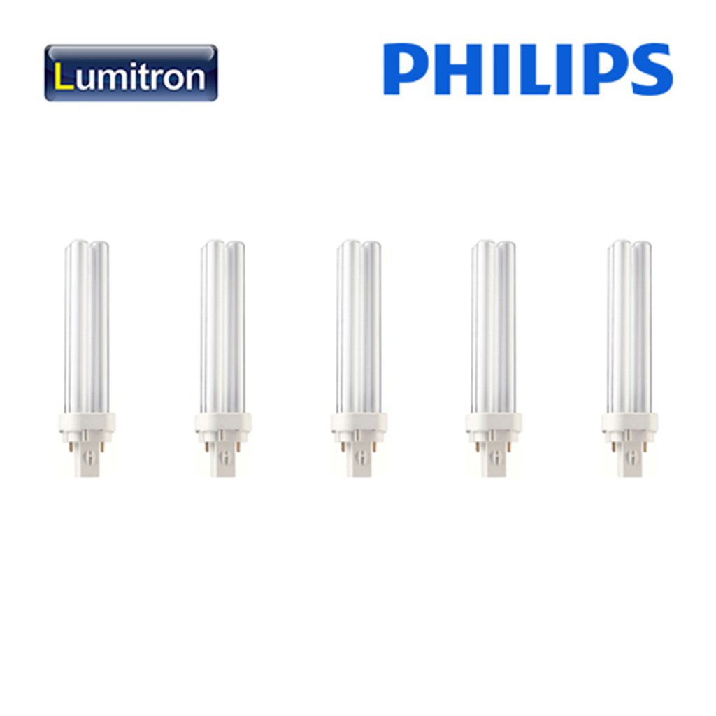 ภาพสินค้าหลอดตะเกียบ PLC 26W ฟิลิปส์ PLC26-CW4P-PH แสงขาวนวล คูลไวท์ 4000K 4ขา(pins) ยี่ห้อPhilips รุ่น PLC26W/840/4P จากร้าน lumitronlighting บน Shopee ภาพที่ 1