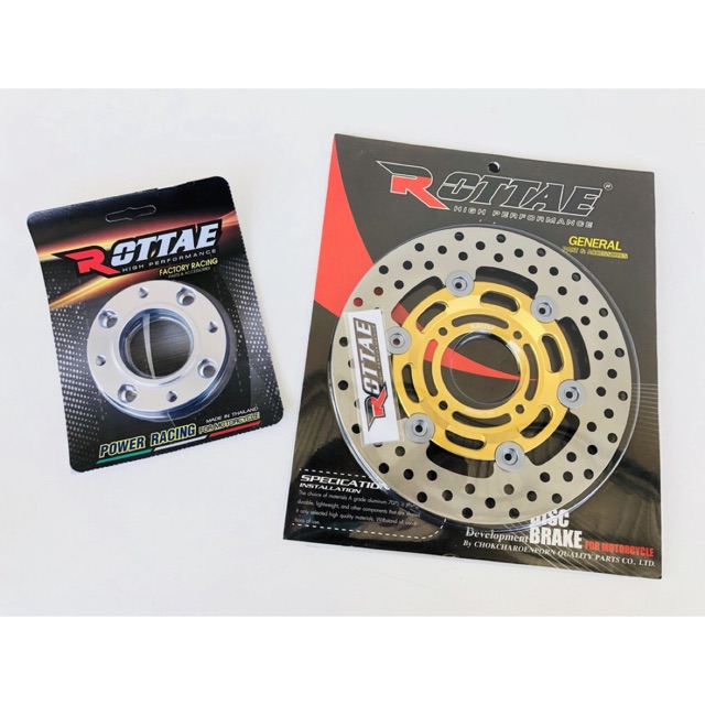 จานดิสเบรคหน้า-rottae-220-mm-brio-m3-ออฟเซ็ท-พร้อมสเปเซอร์-สำหรับรถรุ่น-wave-125-ตรงรุ่น