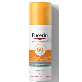 Eucerin Sun dry touch oil control face SPF50+PA+++ยูเซอริน ซัน แอคเน่ ออยล์คอนโทร SPF 50+50มล.