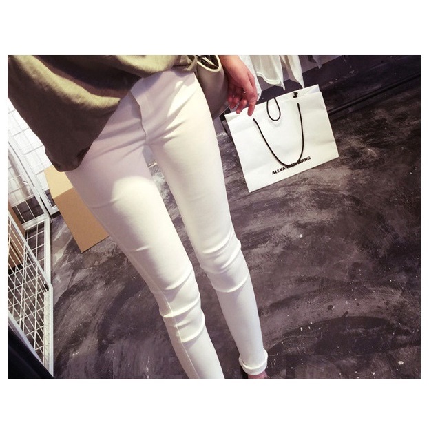 กางเกงขายาวเอวสูง-สกินนี่กระดุมหน้า-กางเกงทำงาน-สกินนี่เอวสูง-กางเกงสีขาวเอวสูง-กางเกงขายาว