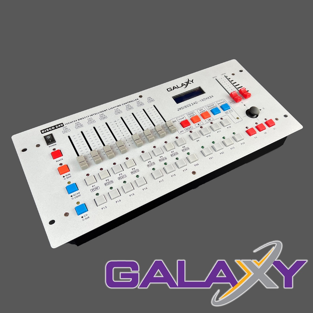 disco-240-galaxy-controller-dmx-512-dmx192-คอนโทรล-dmx-สำหรับไฟเวที-led-moving-head-ไฟเวทีดนตรี-ไฟตบแต่ง-ควบคุม