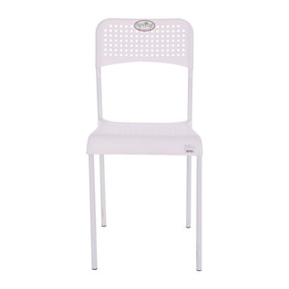 โต๊ะ เก้าอี้ เก้าอี้พนักพิง SPRING ANNIE สีขาว เฟอร์นิเจอร์นอกบ้าน สวน อุปกรณ์ตกแต่ง PLASTIC PP ANNIE WHITE CHAIR WITH B