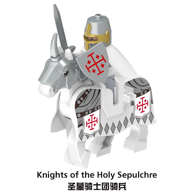 ฟิกเกอร์-soldiers-knights-templar-war-horse-x0317-ของเล่นสําหรับเด็ก